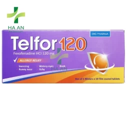 Thuốc Uống Telfor 120Công ty cổ phần Dược Hậu Giang - Chi nhánh nhà máy dược phẩm DHG tại Hậu Giang