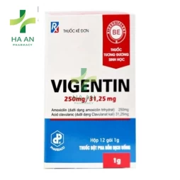 Thuốc Uống Vigentin 250mg/31,25mg Công ty cổ phần dược phẩm Trung ương 1 - Pharbaco.